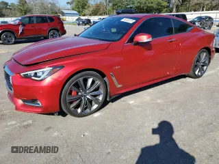 2018 Infiniti Q60 RED SPORT 400 with VIN JN1FV7EL4JM631323, listed as a Copart auction lot 46350875 with 44,790 mi miles and Salvage Title. Bid and sale history available at carsss.com. Image 1.