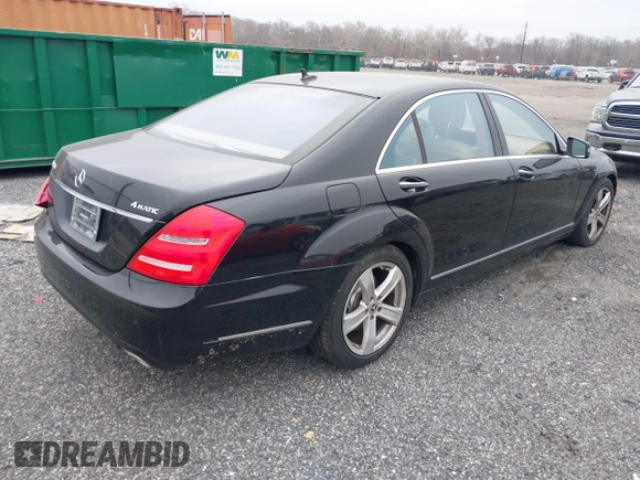 2010 Mercedes-Benz S 550 with VIN WDDNG8GB7AA329979, listed as a IAAI auction lot 41783705 with 124,126 mi miles and . Bid and sale history available at DreamBid. Image 4.