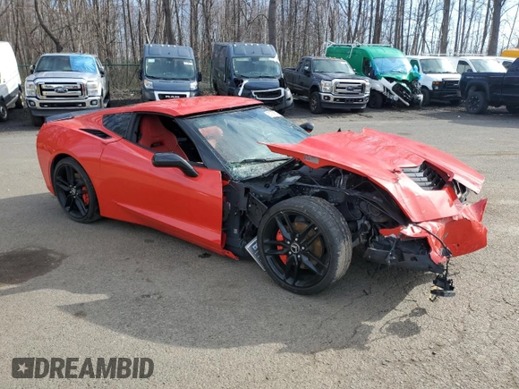 2014 Chevrolet Corvette 2LT with VIN 1G1YD2D77E5104112, listed as a Copart auction lot 51933505 with Not provided miles and Salvage title. Bid and sale history available at DreamBid. Image 4.