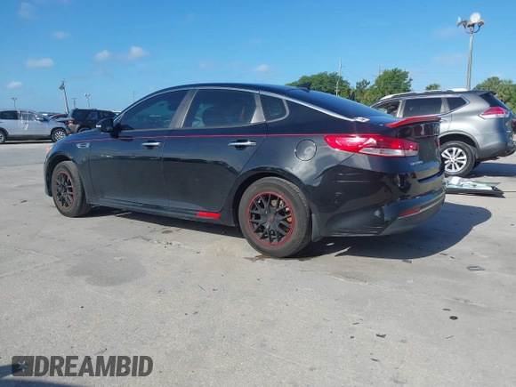 2018 Kia Optima LX with VIN 5XXGT4L33JG195305, listed as a IAAI auction lot 41943348 with 174,458 mi miles. Bid and sale history available at carsss.com. Image 14.