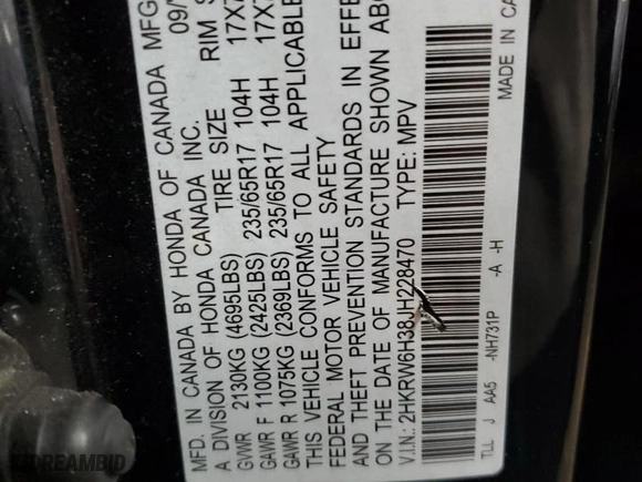 2018 Honda CR-V LX with VIN 2HKRW6H38JH228470, listed as a Copart auction lot 49079695 with 84,621 mi miles and Salvage Title. Bid and sale history available at carsss.com. Image 13.