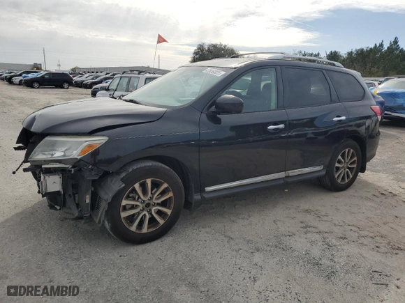 2015 Nissan Pathfinder Platinum with VIN 5N1AR2MN2FC648132, listed as a Copart auction lot 47036025 with 162,473 mi miles and Salvage Title. Bid and sale history available at carsss.com. Image 1.