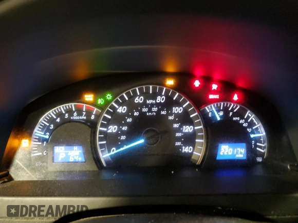 2012 Toyota Camry L with VIN 4T1BF1FK4CU101024, listed as a Copart auction lot 55959305 with 220,174 mi miles and Salvage Title. Bid and sale history available at DreamBid. Image 9.