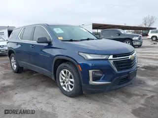 2022 Chevrolet Traverse LS with VIN 1GNERFKW0NJ147508, listed as a IAAI auction lot 41415613 with 73,701 mi miles. Bid and sale history available at carsss.com. Image 1.