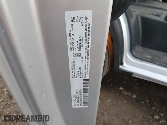 2024 Ram ProMaster Cargo Tradesman with VIN 3C6LRVDG7RE116511, listed as a Copart auction lot 79095424 with 1,636 mi miles and Salvage Title. Bid and sale history available at DreamBid. Image 12.