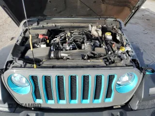 2023 Jeep Wrangler Sport S with VIN 1C4HJXDG3PW615858, listed as a Copart auction lot 85537124 with 16,718 mi miles and Salvage Title. Bid and sale history available at DreamBid. Image 12.