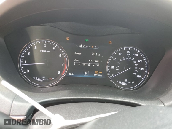 2017 Genesis G80 3.8L with VIN KMHGN4JE0HU201432, listed as a Copart auction lot 59471454 with 90,751 mi miles and Salvage Title. Bid and sale history available at carsss.com. Image 9.