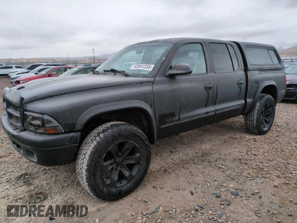 2000 Dodge Dakota Sport with VIN 1B7GG2AN1YS698330, listed as a Copart auction lot 43541235 with 160,505 mi miles and Salvage Title. Bid and sale history available at carsss.com. Image 1.