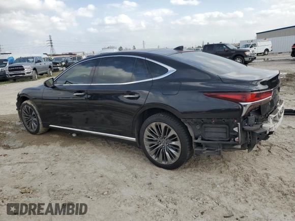 2018 Lexus LS 500 z VIN JTHB5LFFXJ5005023, wystawiony jako Copart lot #48510995 z przebiegiem 44 268 mil mil oraz Szkoda całkowita • Salvage title. Historia ofert i sprzedaży dostępna na DreamBid. Obrazek 2.