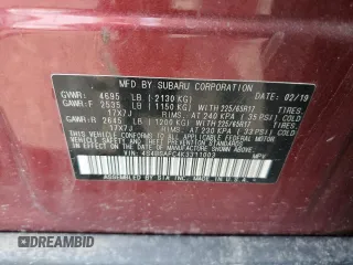 2019 Subaru Outback Premium with VIN 4S4BSAFC4K3311003, listed as a Copart auction lot 63930335 with 104,361 mi miles and Salvage title. Bid and sale history available at DreamBid. Image 13.