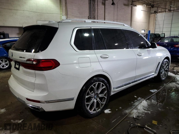2020 BMW X7 xDrive40i with VIN 5UXCW2C08L9A03782, listed as a Copart auction lot 44856085 with 148,166 mi miles and Salvage Title. Bid and sale history available at carsss.com. Image 3.