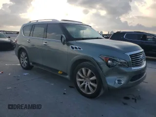 2012 Infiniti QX56 7-passenger with VIN JN8AZ2NF7C9515536, listed as a Copart auction lot 54954855 with Not Provided miles and Salvage Title. Bid and sale history available at carsss.com. Image 4.