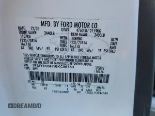 2006 Ford Escape Hybrid with VIN 1FMYU96H16KC06753, listed as a Copart auction lot 66938664 with 157,518 mi miles and Salvage Title. Bid and sale history available at carsss.com. Image 13.