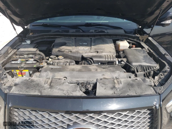 2019 Infiniti QX80 LUXE with VIN JN8AZ2NE2K9230913, listed as a Copart auction lot 57617074 with 95,985 mi miles and Salvage Title. Bid and sale history available at carsss.com. Image 12.