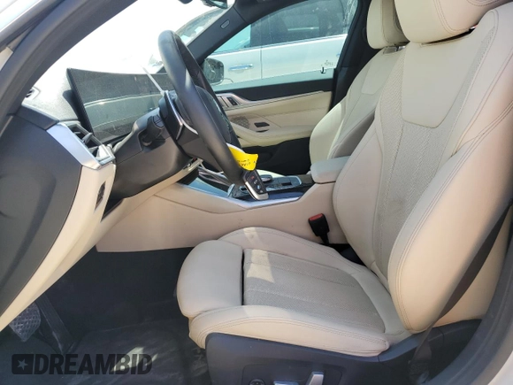 2024 BMW 4 Series 430i with VIN WBA63AV09RFR61736, listed as a Copart auction lot 52798015 with 45,705 mi miles and Salvage title. Bid and sale history available at DreamBid. Image 7.