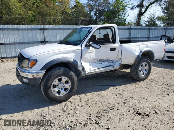 2001 Toyota Tacoma PreRunner with VIN 5TENM92N71Z728049, listed as a Copart auction lot 53803865 with 156,876 mi miles and Salvage title. Bid and sale history available at DreamBid. Image 1.