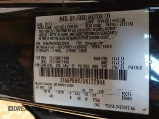 2013 Ford Fusion SE with VIN 3FA6P0HR7DR122844, listed as a IAAI auction lot 41357817 with 122,776 mi miles. Bid and sale history available at carsss.com. Image 9.