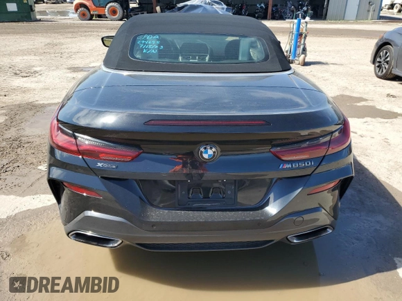 2019 BMW 8 Series M850i xDrive with VIN WBAFY4C50KBX29301, listed as a Copart auction lot 60630823 with 0 mi miles. Bid and sale history available at carsss.com. Image 6.