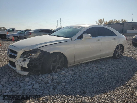 2013 Mercedes-Benz CLS-Class CLS 550 with VIN WDDLJ7DB7DA062919, listed as a Copart auction lot 76883554 with 133,012 mi miles and Salvage Title. Bid and sale history available at carsss.com. Image 1.