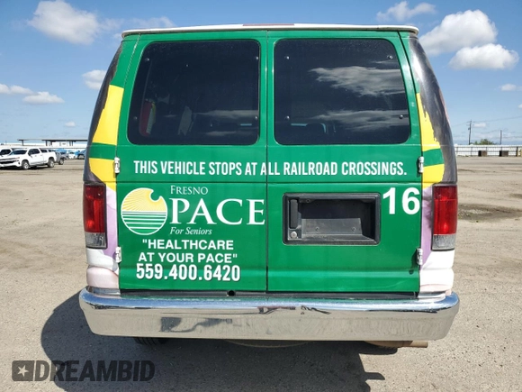 2012 Ford Econoline Passenger XL with VIN 1FBNE3BL9CDA16618, listed as a Copart auction lot 51861155 with 223,710 mi miles and Clean title. Bid and sale history available at DreamBid. Image 6.