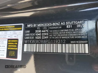2023 Mercedes-Benz C 300 with VIN W1KWJ8DB8PG119312, listed as a Copart auction lot 71323674 with 10,665 mi miles and Salvage Title. Bid and sale history available at DreamBid. Image 12.