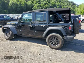 2024 Jeep Wrangler Sport S z VIN 1C4PJXDGXRW334039, wystawiony jako Copart lot #62534415 z przebiegiem 13 528 mil mil oraz Szkoda całkowita • Salvage title. Historia ofert i sprzedaży dostępna na DreamBid. Obrazek 2.