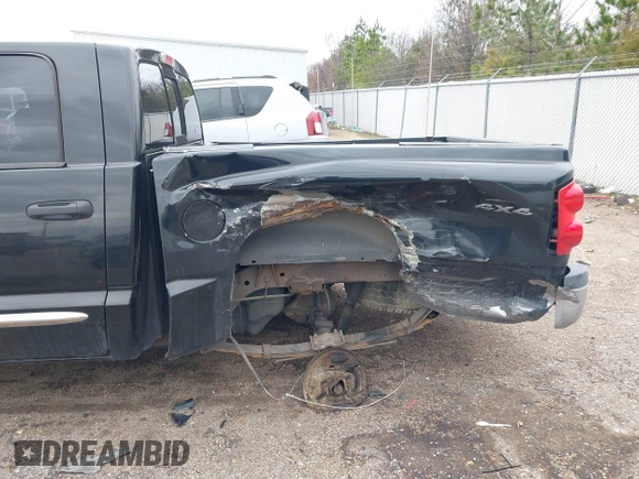 2008 Dodge Dakota Laramie with VIN 1D7HW58NX8S602604, listed as a IAAI auction lot 41717006 with 167,023 mi miles. Bid and sale history available at carsss.com. Image 6.