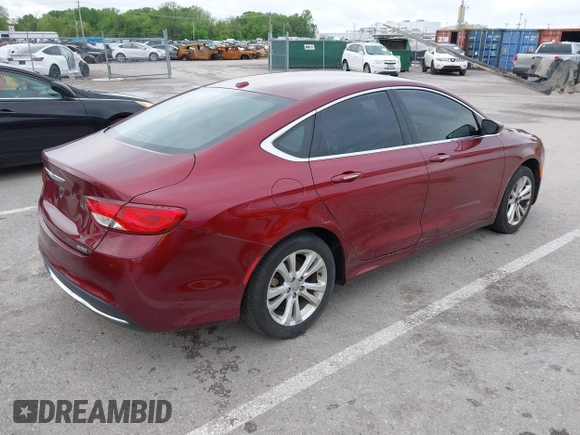 2015 Chrysler 200 Limited with VIN 1C3CCCAB4FN602566, listed as a IAAI auction lot 42173381 with 250,808 mi miles. Bid and sale history available at carsss.com. Image 4.