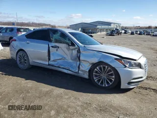 2016 Hyundai Genesis 3.8L z VIN KMHGN4JE3GU113246, wystawiony jako Copart lot #48023875 z przebiegiem 120 718 mil mil oraz Szkody całkowita. Historia ofert i sprzedaży dostępna na DreamBid. Obrazek 4.