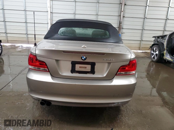 2013 BMW 1 Series 128i with VIN WBAUL7C51DVU09218, listed as a Copart auction lot 53357235 with 119,644 mi miles and Salvage Title. Bid and sale history available at carsss.com. Image 6.