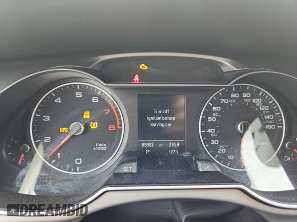 2014 Audi A4 Premium Plus z VIN WAUEFAFL6EN034494, wystawiony jako Copart lot #59153835 z przebiegiem 85 982 mil mil oraz Szkoda całkowita • Salvage title. Historia ofert i sprzedaży dostępna na DreamBid. Obrazek 9.
