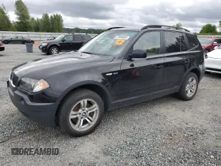 2005 BMW X3 3.0i with VIN WBXPA93465WD01574, listed as a Copart auction lot 57698885 with 184,985 mi miles and Clean title. Bid and sale history available at DreamBid. Image 1.