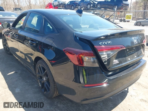2025 Honda Civic Sport with VIN 2HGFE2F5XSH554687, listed as a IAAI auction lot 42031297 with 1,619 mi miles and . Bid and sale history available at DreamBid. Image 3.