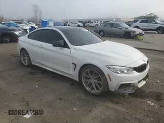 2015 BMW 4 Series 435i with VIN WBA3R1C58FK195761, listed as a Copart auction lot 82604934 with 109,642 mi miles and Salvage Title. Bid and sale history available at carsss.com. Image 4.