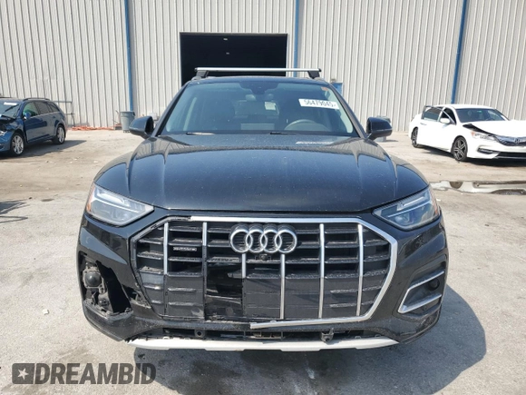 2023 Audi Q5 Premium Plus with VIN WA1BBAFY1P2004265, listed as a Copart auction lot 56479045 with 25,386 mi miles and Salvage title. Bid and sale history available at DreamBid. Image 5.