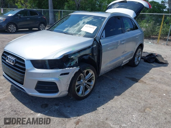 2017 Audi Q3 Premium Plus with VIN WA1HCCFS6HR003457, listed as a IAAI auction lot 42274572 with 54,546 mi miles and . Bid and sale history available at DreamBid. Image 18.