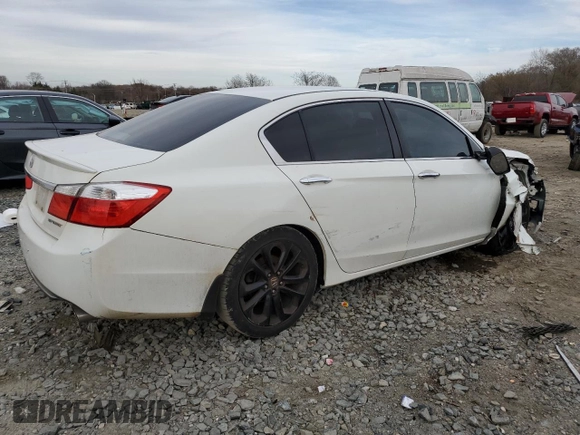 2014 Honda Accord Sedan Sport with VIN 1HGCR2F50EA278515, listed as a Copart auction lot 49825875 with 160,210 mi miles and Salvage Title. Bid and sale history available at carsss.com. Image 3.