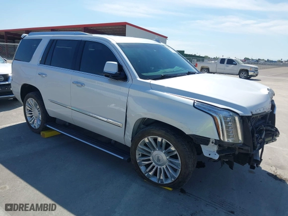 2016 Cadillac Escalade Platinum with VIN 1GYS3DKJ0GR421326, listed as a IAAI auction lot 41895557 with 78,398 mi miles. Bid and sale history available at carsss.com. Image 1.