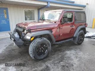 2021 Jeep Wrangler Willys with VIN 1C4HJXAGXMW723328, listed as a Copart auction lot 75887894 with 61,257 mi miles and Non repairable. Bid and sale history available at DreamBid. Image 1.