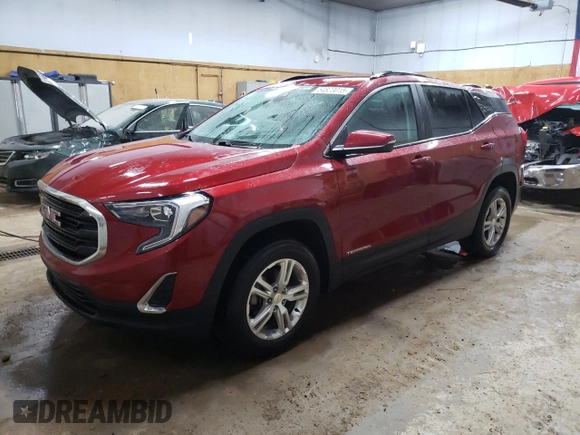 2021 GMC Terrain SLE with VIN 3GKALTEV1ML317378, listed as a Copart auction lot 54823015 with 59,753 mi miles and Salvage title. Bid and sale history available at DreamBid. Image 1.