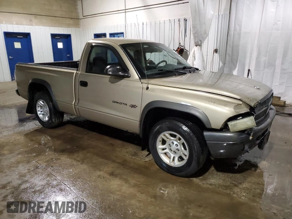 2002 Dodge Dakota with VIN 1B7FL16X82S590323, listed as a Copart auction lot 85287884 with 61,722 mi miles and Salvage Title. Bid and sale history available at carsss.com. Image 4.