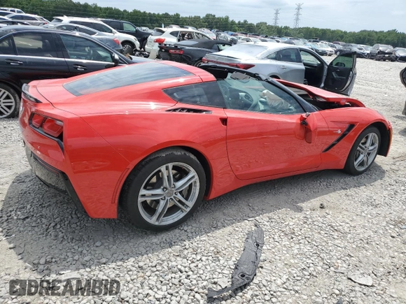 2017 Chevrolet Corvette 1LT with VIN 1G1YB2D70H5109758, listed as a Copart auction lot 63205154 with 5,471 mi miles and Salvage Title. Bid and sale history available at carsss.com. Image 3.