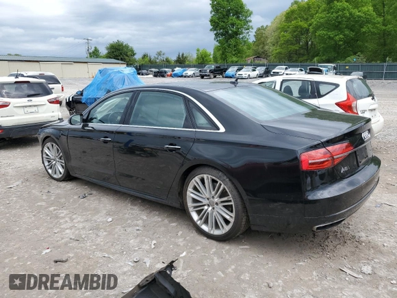 2017 Audi A8 with VIN WAU44AFD1HN017391, listed as a Copart auction lot 54144125 with 48,183 mi miles and Salvage title. Bid and sale history available at DreamBid. Image 2.