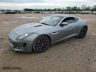 2015 Jaguar F-TYPE V6 S with VIN SAJWA6BU1F8K18650, listed as a Copart auction lot 50500485 with 76,339 mi miles and Salvage Title. Bid and sale history available at carsss.com. Image 1.
