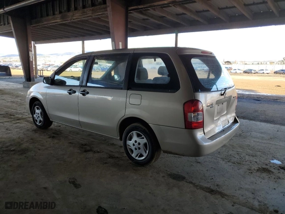 2000 Mazda MPV DX with VIN JM3LW28G8Y0142883, listed as a Copart auction lot 82633154 with 161,196 mi miles and Salvage Title. Bid and sale history available at carsss.com. Image 2.