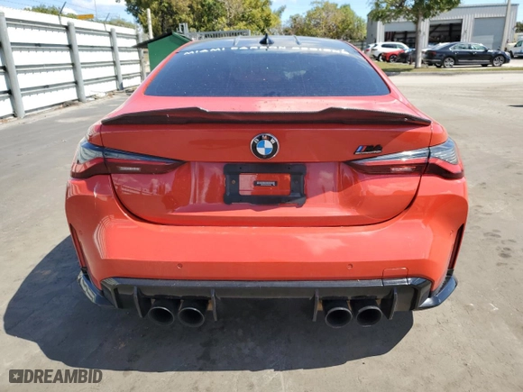 2021 BMW M4 Competition with VIN WBS33AZ05MCG85464, listed as a Copart auction lot 46995985 with 56857 miles and Non Repairable. Bid and sale history available at carsss.com. Image 6.