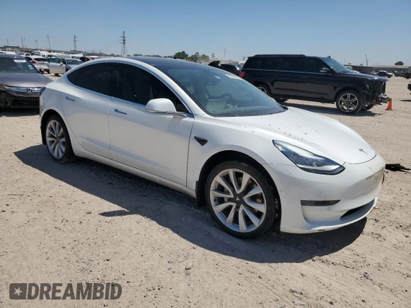 2020 Tesla Model 3 Standard Range Plus with VIN 5YJ3E1EA5LF599280, listed as a Copart auction lot 52383295 with 58,506 mi miles and Salvage Title. Bid and sale history available at DreamBid. Image 4.