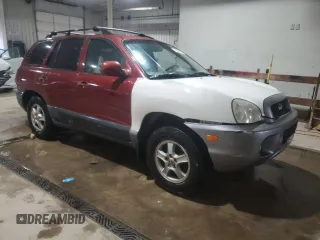 2004 Hyundai Santa Fe GLS with VIN KM8SC73D74U854582, listed as a Copart auction lot 46097685 with 0 mi miles and Salvage Title. Bid and sale history available at carsss.com. Image 4.