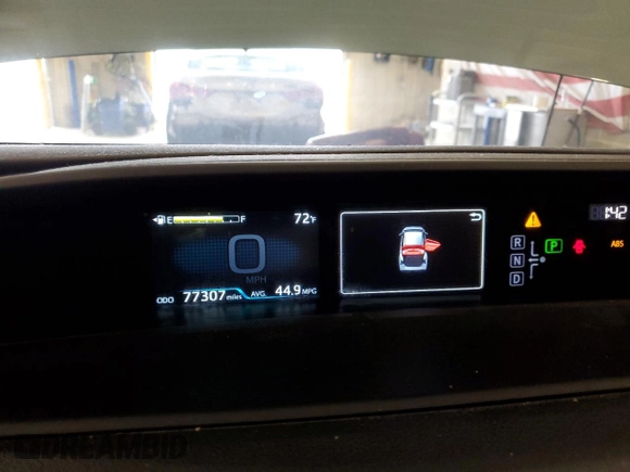 2022 Toyota Prius LE with VIN JTDL9MFU3N3034315, listed as a Copart auction lot 57041045 with 77,307 mi miles and Salvage title. Bid and sale history available at DreamBid. Image 9.