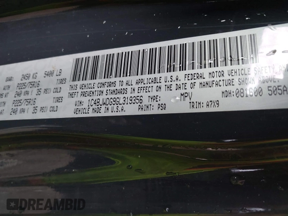 2016 Jeep Wrangler Unlimited Freedom с VIN 1C4BJWDG9GL319356, выставлен на аукционе IAAI как лот 42113994 с пробегом Не указан миль и . История ставок и продаж доступна на DreamBid. Изображение 9.